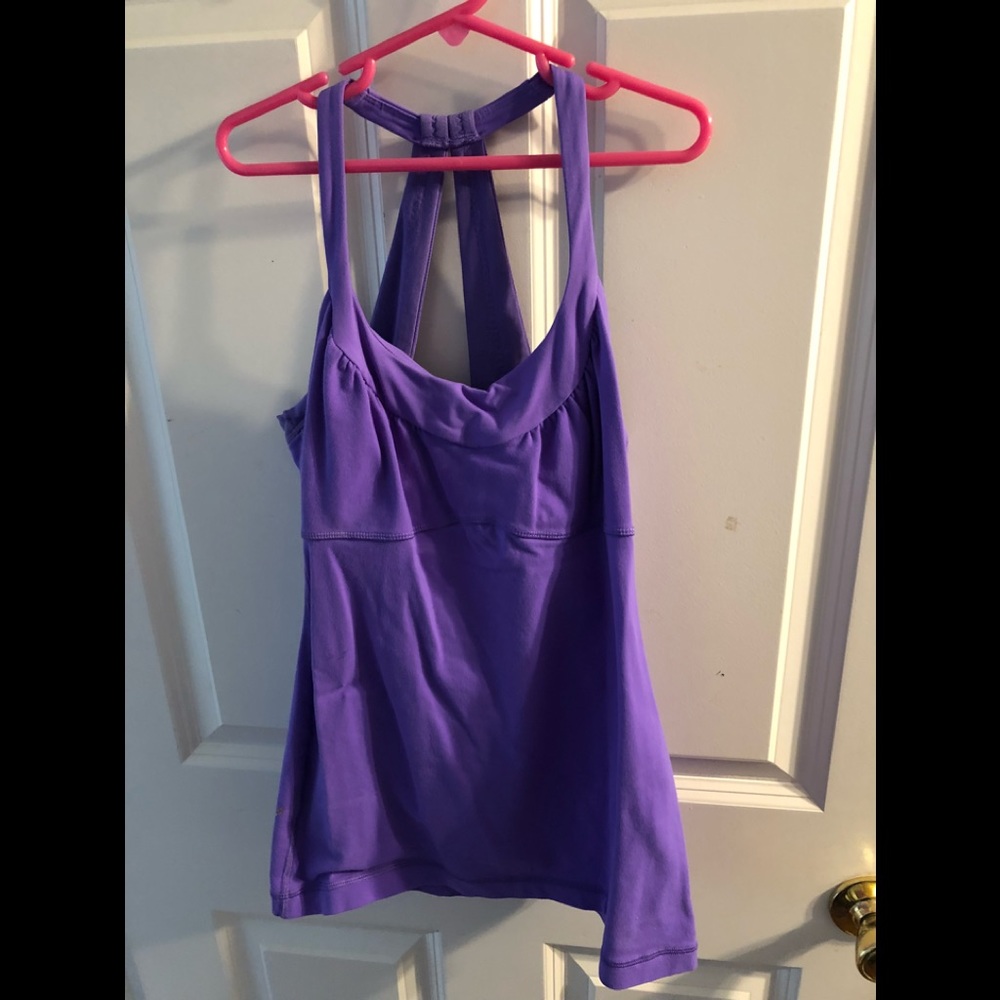 Lululemon tank with high back and built-in bra